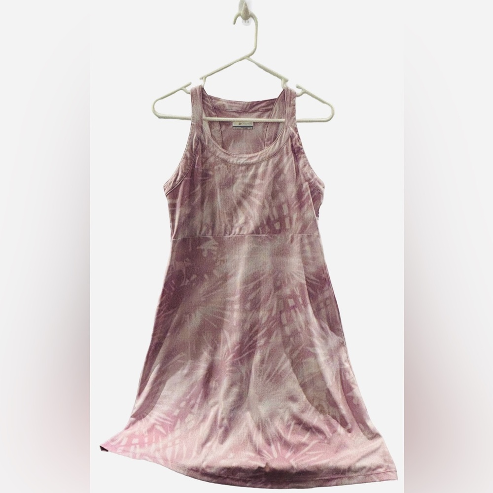 Columbia Cold Bay Dress Women’s XS Purple Tie Dye Sunburst Athletic Sleeveless
